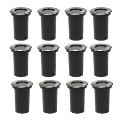 vidaXL Luces de suelo de exterior redondas 12 unidades