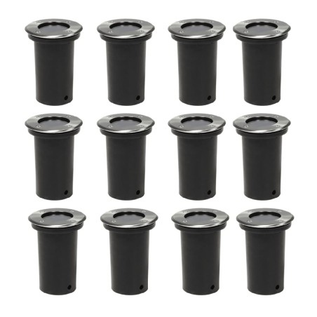 vidaXL Luces de suelo de exterior redondas 12 unidades