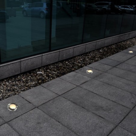 vidaXL Luces de suelo de exterior redondas 12 unidades
