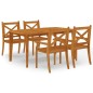 vidaXL Juego de comedor de jardín 5 piezas madera maciza de acacia vidaXL Juego de comedor de jardín 5 piezas madera maciza de acacia