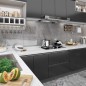 vidaXL Láminas autoadhesivas muebles 2 uds PVC negro 500x90 cm vidaXL Láminas autoadhesivas muebles 2 uds PVC negro 500x90 cm