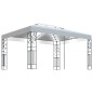 vidaXL Cenador con doble techo y tira de luces LED blanco 3x4 m vidaXL Cenador con doble techo y tira de luces LED blanco 3x4 m