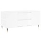 vidaXL Mesa de centro madera ingeniería blanco brillo 102x44,5x50 cm vidaXL Mesa de centro madera ingeniería blanco brillo 102x44,5x50 cm