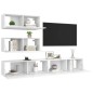 vidaXL Set de muebles de salón TV 4 piezas madera de ingeniería blanco