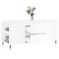 vidaXL Mesa de centro madera ingeniería blanco brillo 102x44,5x50 cm vidaXL Mesa de centro madera ingeniería blanco brillo 102x44,5x50 cm