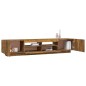 vidaXL Set de muebles TV con LEDS 2 pzas contrachapada roble ahumado