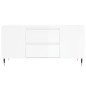 vidaXL Mesa de centro madera ingeniería blanco brillo 102x44,5x50 cm vidaXL Mesa de centro madera ingeniería blanco brillo 102x44,5x50 cm