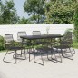 vidaXL Juego de comedor para jardín 7 piezas ratán PVC negro vidaXL Juego de comedor para jardín 7 piezas ratán PVC negro