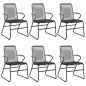 vidaXL Juego de comedor para jardín 7 piezas ratán PVC negro vidaXL Juego de comedor para jardín 7 piezas ratán PVC negro