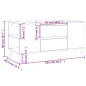 vidaXL Mesa de centro madera ingeniería blanco brillo 102x44,5x50 cm vidaXL Mesa de centro madera ingeniería blanco brillo 102x44,5x50 cm