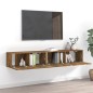 vidaXL Set de muebles de TV 2 pzas madera contrachapada roble ahumado vidaXL Set de muebles de TV 2 pzas madera contrachapada roble ahumado
