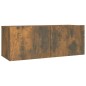vidaXL Set de muebles de TV 2 pzas madera contrachapada roble ahumado vidaXL Set de muebles de TV 2 pzas madera contrachapada roble ahumado