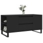vidaXL Mesa de centro madera de ingeniería negro 102x44,5x50 cm