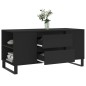 vidaXL Mesa de centro madera de ingeniería negro 102x44,5x50 cm