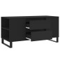 vidaXL Mesa de centro madera de ingeniería negro 102x44,5x50 cm