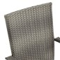 vidaXL Set de comedor de jardín 3 pzas ratán sintético gris