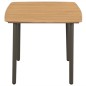 vidaXL Set de comedor de jardín 3 pzas ratán sintético gris