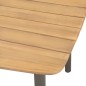 vidaXL Set de comedor de jardín 3 pzas ratán sintético gris