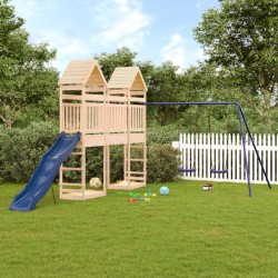 vidaXL Parque infantil de exterior madera maciza de pino
