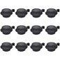 vidaXL Lámparas solares para valla exterior 12 uds LED negro vidaXL Lámparas solares para valla exterior 12 uds LED negro