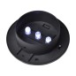 vidaXL Lámparas solares para valla exterior 12 uds LED negro vidaXL Lámparas solares para valla exterior 12 uds LED negro