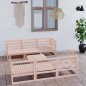 vidaXL Juego de muebles de jardín 7 piezas madera maciza de pino vidaXL Juego de muebles de jardín 7 piezas madera maciza de pino