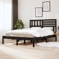 vidaXL Estructura de cama de madera maciza de pino negra 140x200 cm