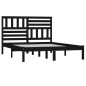 vidaXL Estructura de cama de madera maciza de pino negra 140x200 cm