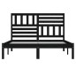 vidaXL Estructura de cama de madera maciza de pino negra 140x200 cm
