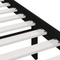 vidaXL Estructura de cama de madera maciza de pino negra 140x200 cm