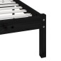 vidaXL Estructura de cama de madera maciza de pino negra 140x200 cm