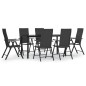 vidaXL Juego de comedor de jardín 7 piezas ratán sintético negro vidaXL Juego de comedor de jardín 7 piezas ratán sintético negro