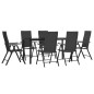vidaXL Juego de comedor de jardín 7 piezas ratán sintético negro vidaXL Juego de comedor de jardín 7 piezas ratán sintético negro