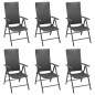 vidaXL Juego de comedor de jardín 7 piezas ratán sintético negro vidaXL Juego de comedor de jardín 7 piezas ratán sintético negro