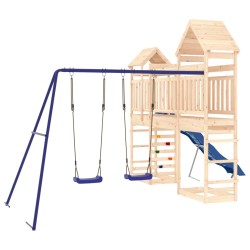 vidaXL Parque infantil de exterior madera maciza de pino