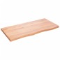 vidaXL Encimera baño madera maciza tratada marrón claro 100x50x(2-4)cm vidaXL Encimera baño madera maciza tratada marrón claro 100x50x(2-4)cm