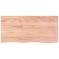 vidaXL Encimera baño madera maciza tratada marrón claro 100x50x(2-4)cm vidaXL Encimera baño madera maciza tratada marrón claro 100x50x(2-4)cm