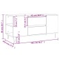 vidaXL Mesa de centro madera de ingeniería roble Sonoma 102x44,5x50 cm vidaXL Mesa de centro madera de ingeniería roble Sonoma 102x44,5x50 cm