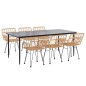 vidaXL Juego de comedor de jardín 7 piezas ratán sintético vidaXL Juego de comedor de jardín 7 piezas ratán sintético