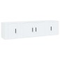 vidaXL Set de muebles de TV 3 piezas madera contrachapada blanco vidaXL Set de muebles de TV 3 piezas madera contrachapada blanco