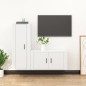 vidaXL Set de muebles de TV 2 piezas madera contrachapada blanco vidaXL Set de muebles de TV 2 piezas madera contrachapada blanco