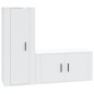 vidaXL Set de muebles de TV 2 piezas madera contrachapada blanco vidaXL Set de muebles de TV 2 piezas madera contrachapada blanco