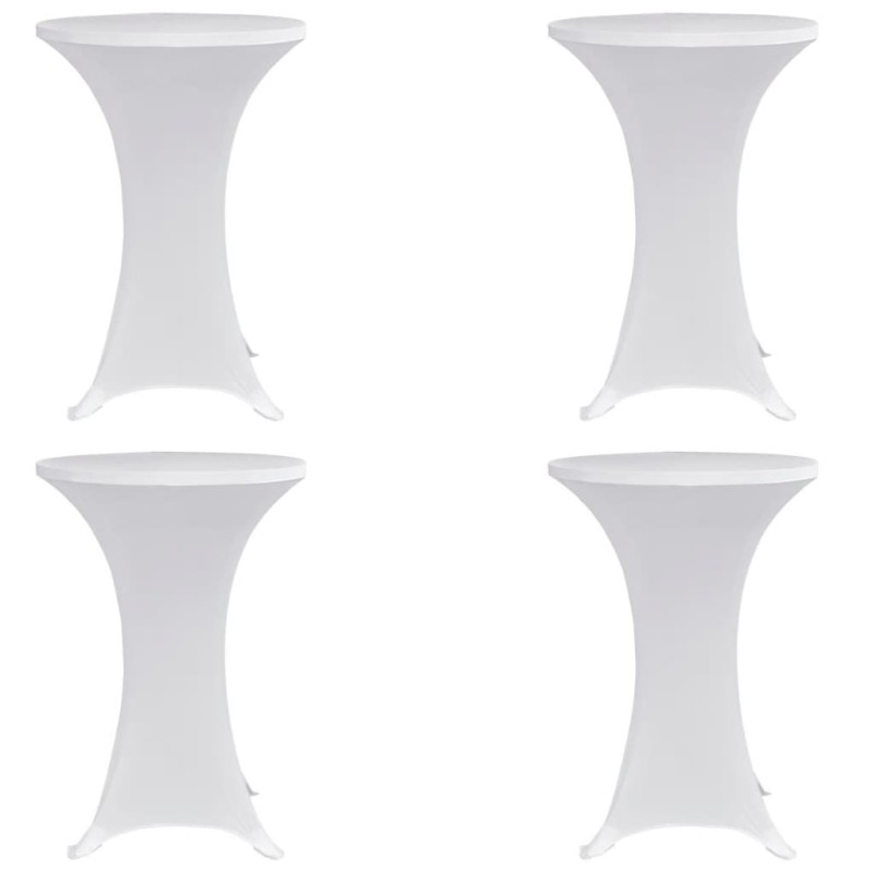 vidaXL Mantel elástico para mesa alta 4 unidades blanco Ø70 cm vidaXL Mantel elástico para mesa alta 4 unidades blanco Ø70 cm