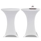 vidaXL Mantel elástico para mesa alta 4 unidades blanco Ø70 cm vidaXL Mantel elástico para mesa alta 4 unidades blanco Ø70 cm