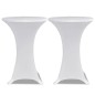 vidaXL Mantel elástico para mesa alta 4 unidades blanco Ø70 cm vidaXL Mantel elástico para mesa alta 4 unidades blanco Ø70 cm