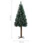 vidaXL Árbol de Navidad delgado con luces y bolas verde 150 cm vidaXL Árbol de Navidad delgado con luces y bolas verde 150 cm