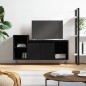 vidaXL Mueble para TV madera contrachapada negro 100x35x55 cm vidaXL Mueble para TV madera contrachapada negro 100x35x55 cm