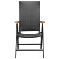 vidaXL Juego de comedor para jardín 5 piezas negro y marrón vidaXL Juego de comedor para jardín 5 piezas negro y marrón