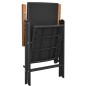 vidaXL Juego de comedor para jardín 5 piezas negro y marrón vidaXL Juego de comedor para jardín 5 piezas negro y marrón