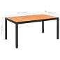 vidaXL Juego de comedor para jardín 5 piezas negro y marrón vidaXL Juego de comedor para jardín 5 piezas negro y marrón